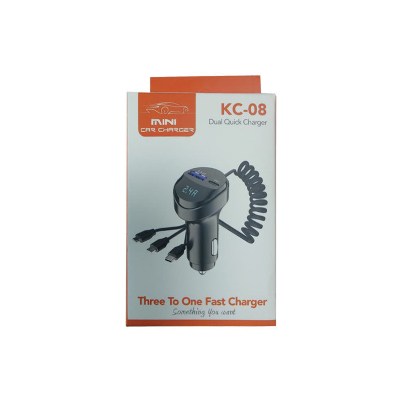 Three-in-one Telescopic Charging Cable Fast Charging With Voltag