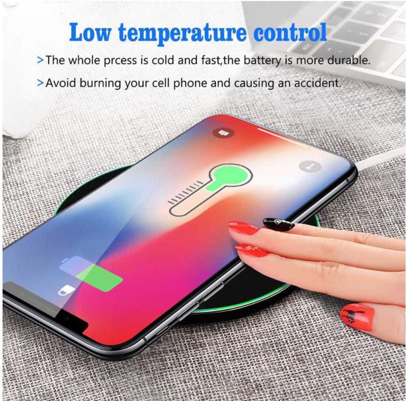 Aluminum Alloy Disc Wireless Charger QI10W Fast Charge
