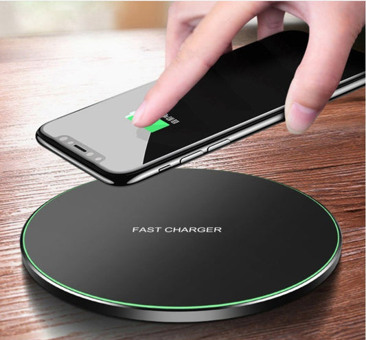 Aluminum Alloy Disc Wireless Charger QI10W Fast Charge