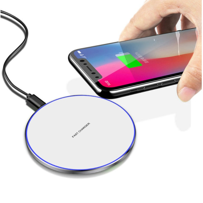 Aluminum Alloy Disc Wireless Charger QI10W Fast Charge