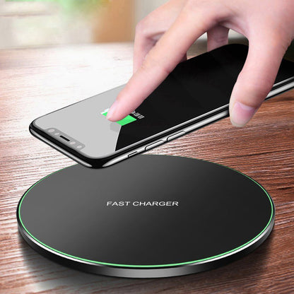 Aluminum Alloy Disc Wireless Charger QI10W Fast Charge