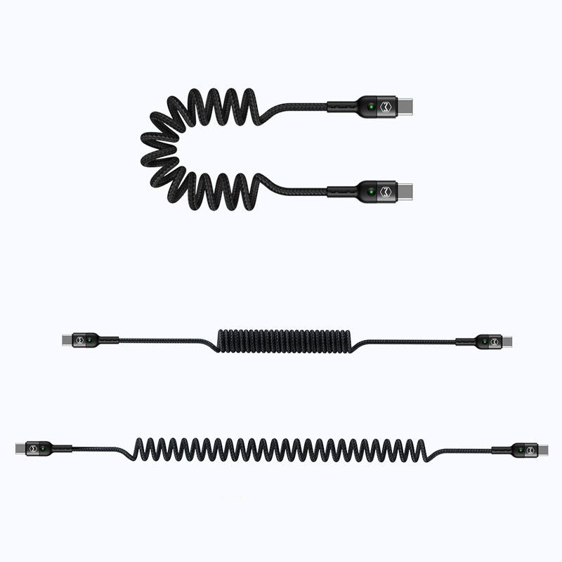 Two-way Fast Charging Spring Data Cable