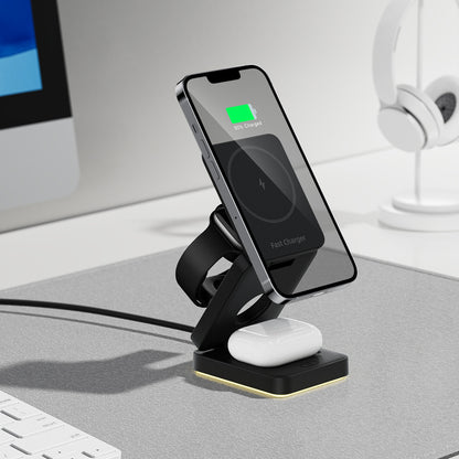Three-in-one Wireless Charger Folding Magnetic Wireless Charger