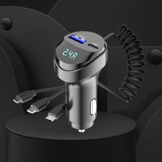 Three-in-one Telescopic Charging Cable Fast Charging With Voltag